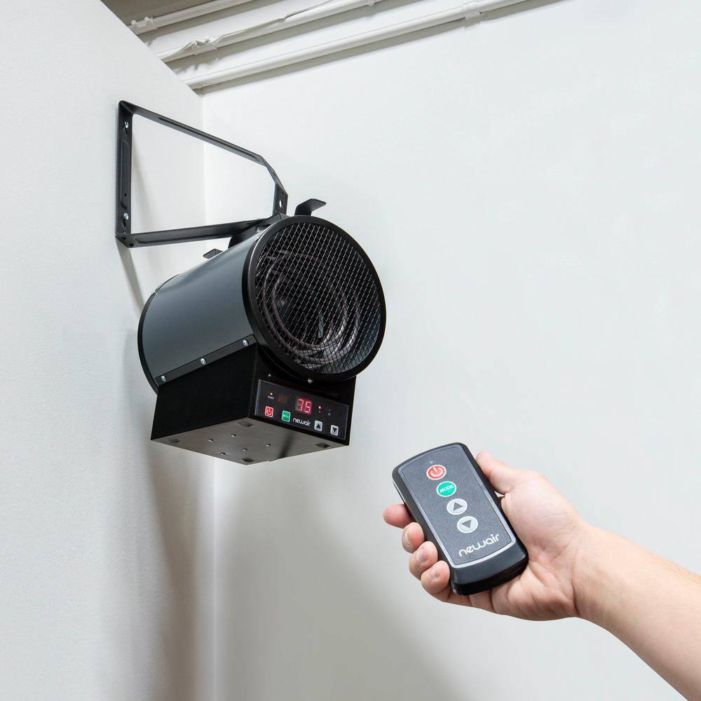 Newair Newair Freestanding or Ceiling/Wall Mounted 4800W Electric Garage Heater 240v, 500 sq. ft. with Remote Control