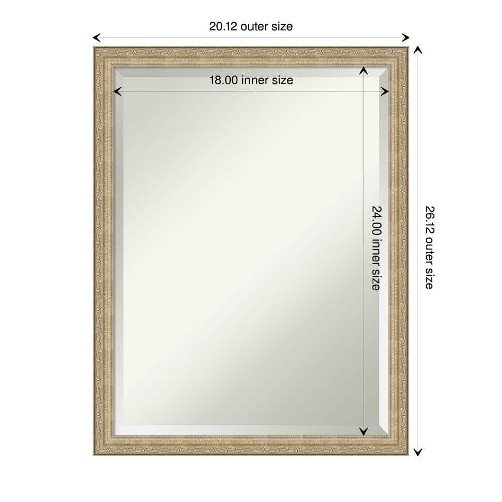 Amanti Art Paris Champagne Beveled Wall Mirror 26.25 x 20.25 in.