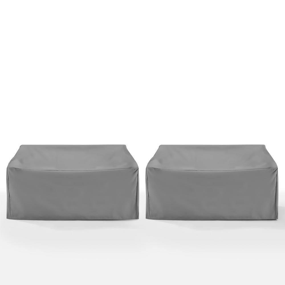 Crosley Furniture Covers Vinyl Outdoor Loveseat Cover in Gray (Set of 2)
