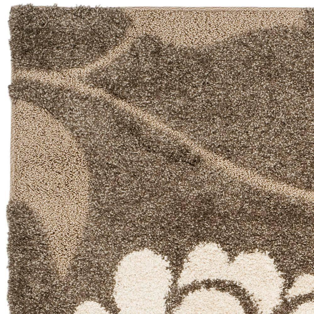 Florida Shag SG459 Power Loomed Indoor Accent Rug - Smoke/Beige - 3'3"x5'3" - Safavieh