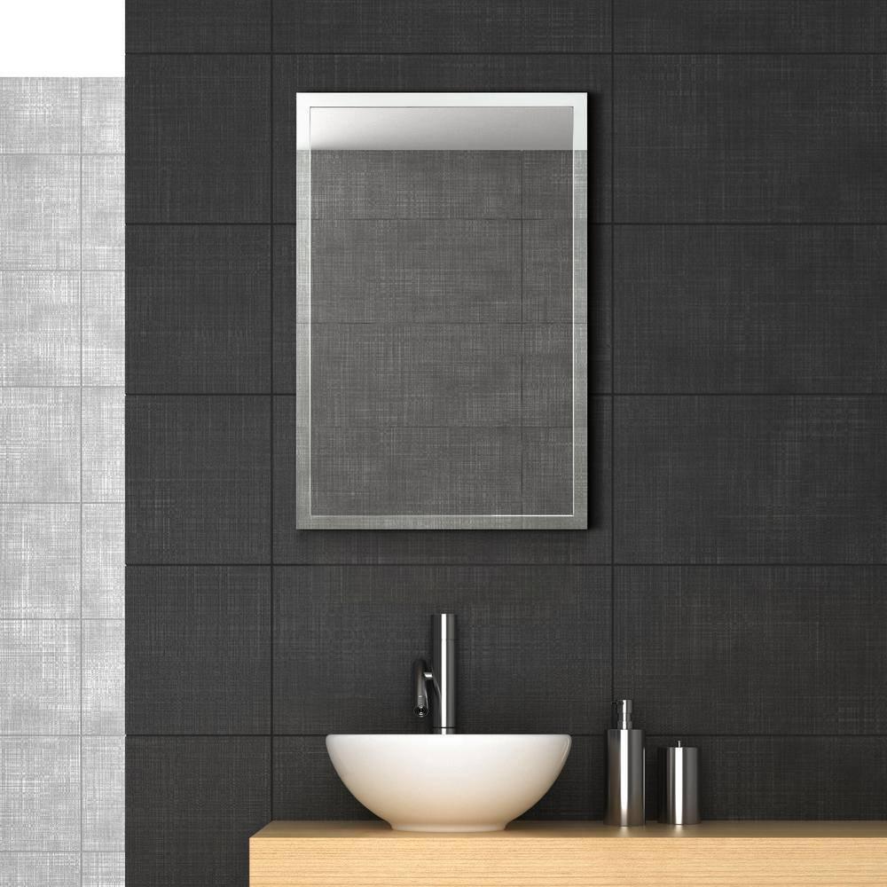 Empire Art Direct Contempo Stainless Steel Gold Wall Mirror Plished Silver 20" x 30" Silver