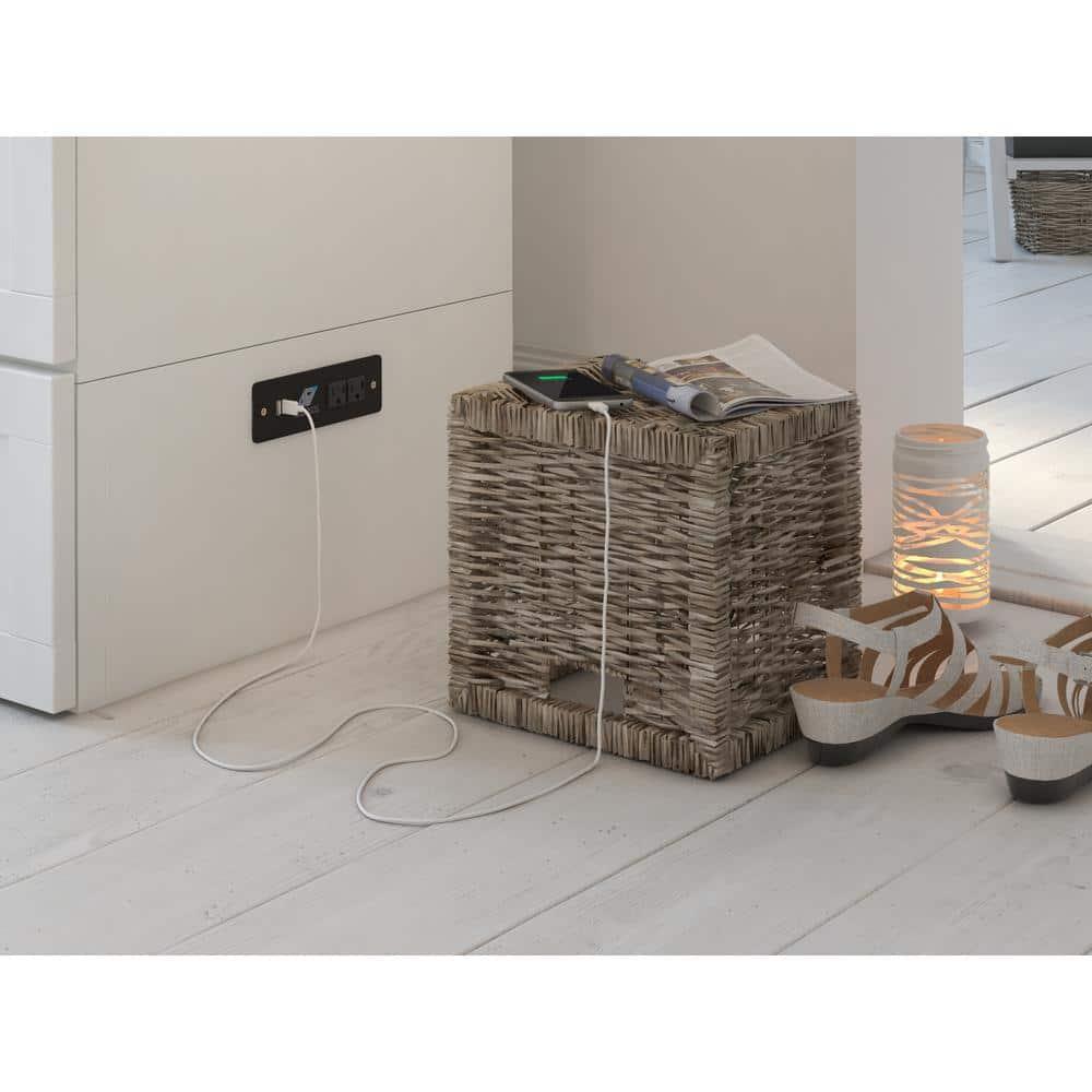 Hamilton Murphy Bed Chest Queen White with Charging Station