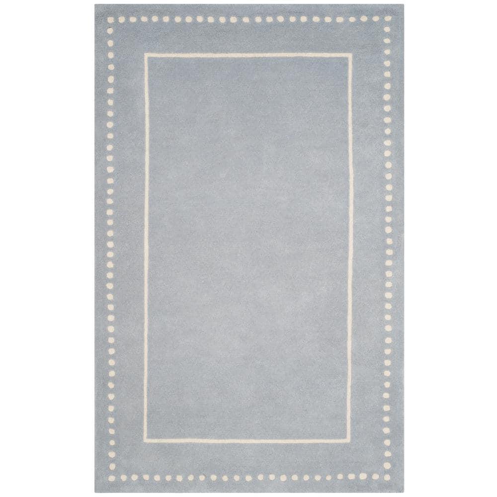 Bella BEL151 Hand Tufted Area Rug - Light Blue/Ivory - 4'x6' - Safavieh.