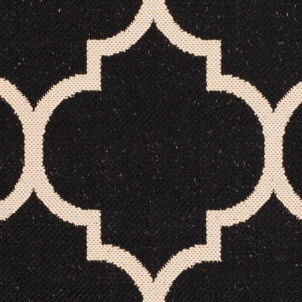 Courtyard CY6914 Power Loomed Indoor/Outdoor Area Rug - Black/Beige - 4'x5'7" - Safavieh.