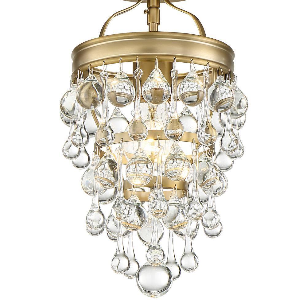 131-VG-Crystorama Lighting-Calypso - 1 Light Pendant in Traditional and Contemporary Style - 7.25 Inches Wide by 13.75 Inches High-Vibrant Gold Finish