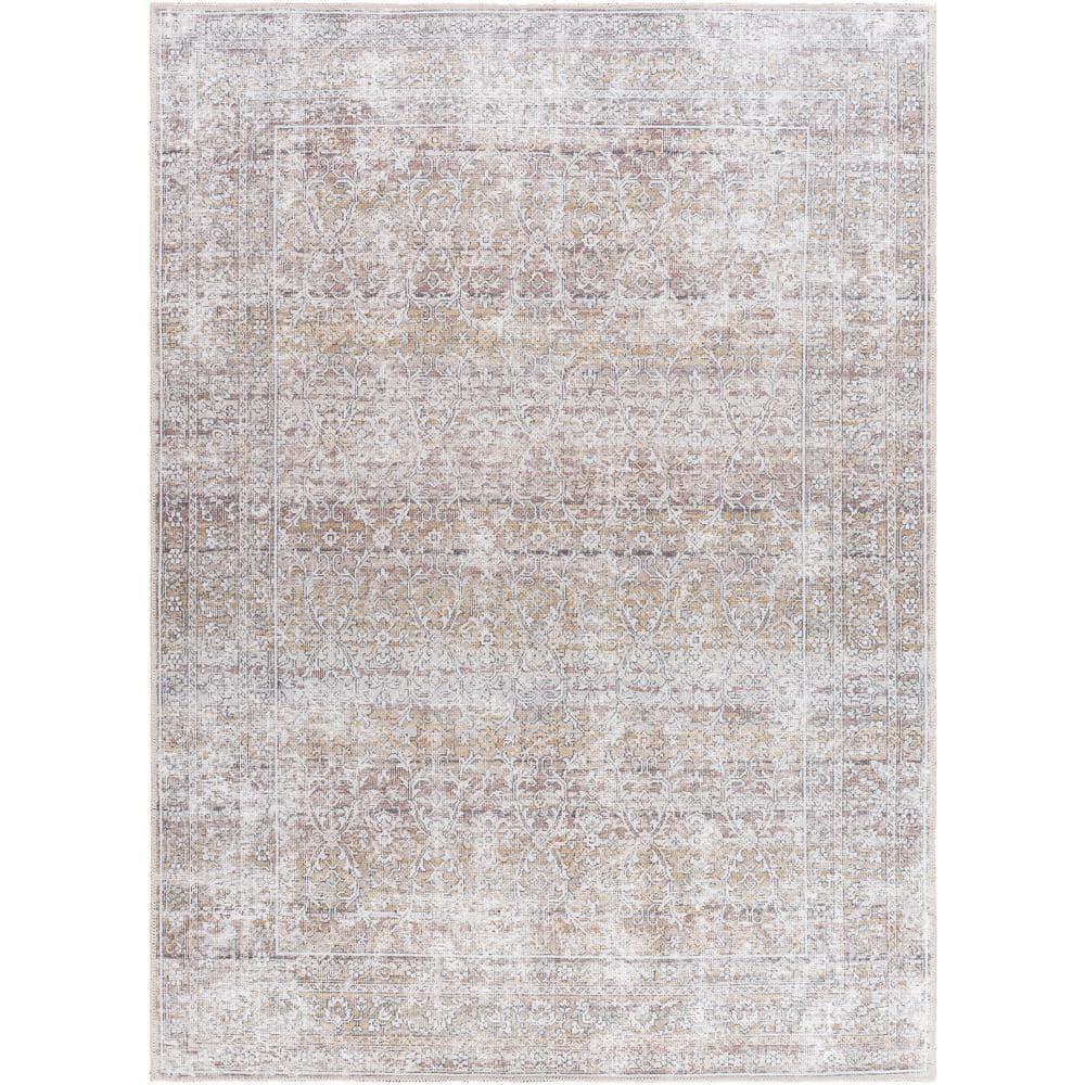 Our PNW Home x Livabliss Our PNW Home x Livabliss Machine Washable Oriental Boho Dark Brown Cream Area Rug