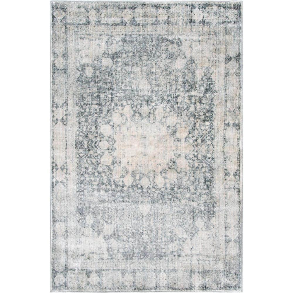 Unique Loom Asheville Collection Area Rug - Rockwell (4' 1" x 6' 1" Rectangle Gray/Beige)