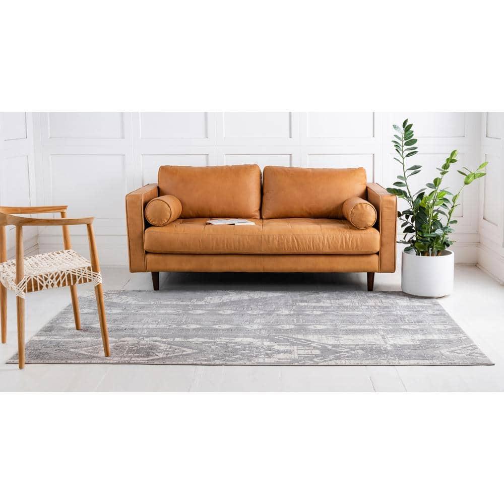 Unique Loom Portland Collection Area Rug - Orford (4' 1" x 6' 1" Rectangle Gray/Beige)