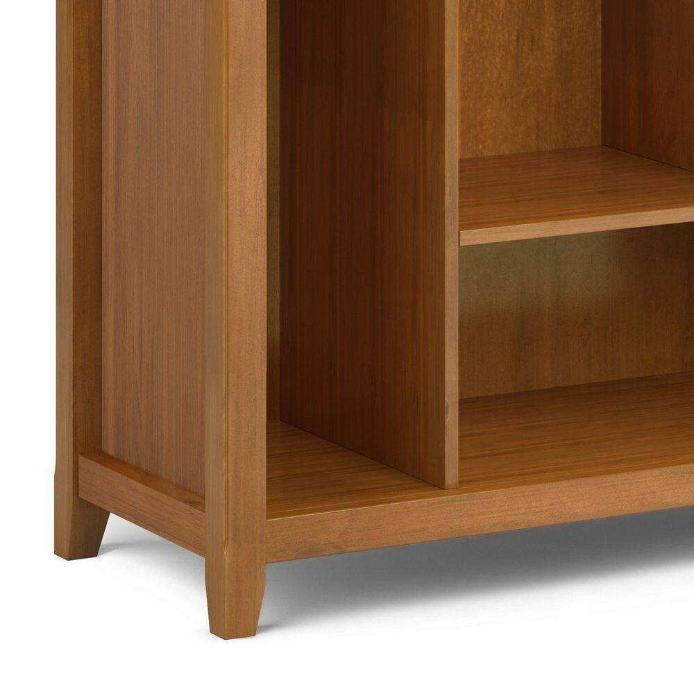 Simpli Home Amherst 44"W Solid Wood Multi Cube Bookcase with 8 Different Sized Storage Cubbies