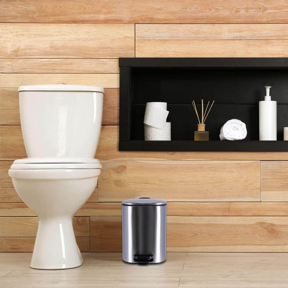 Evideco Mel Metal Step On Trash Can - 1.3 Gallons