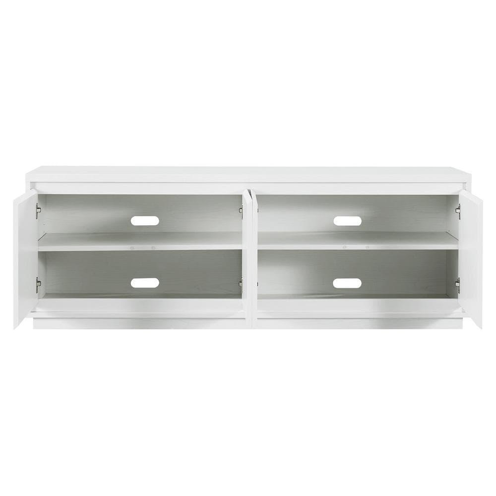 Evelyn&Zoe Presque Rectangular TV Stand for TV's up to 75", White
