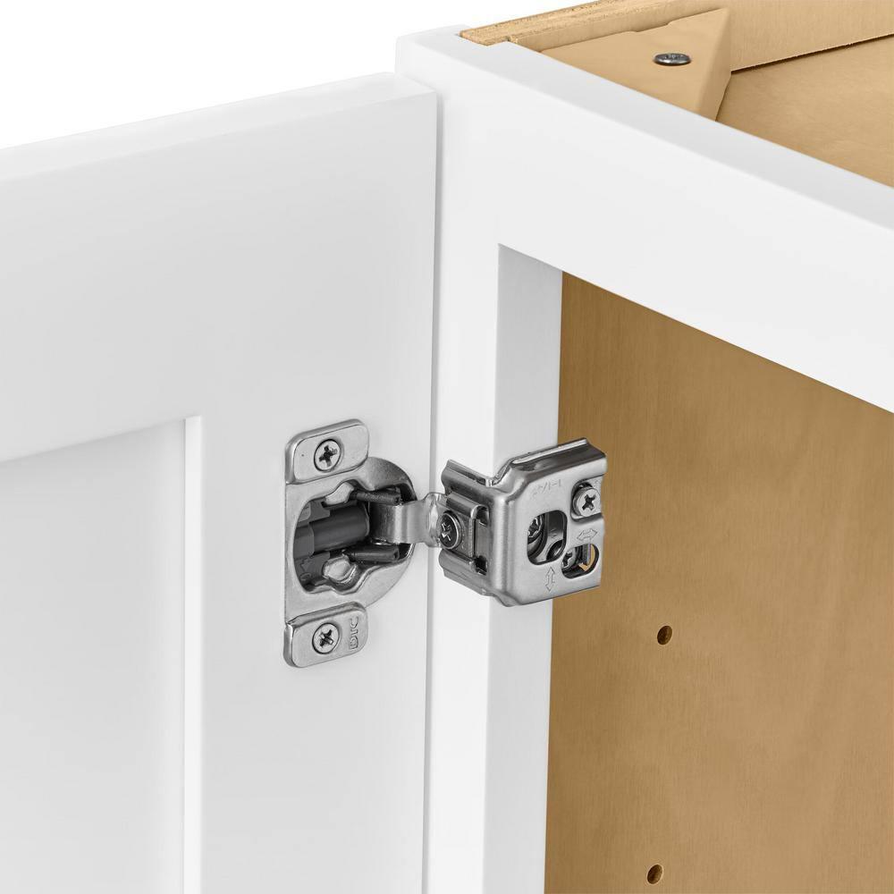 Avondale 30 in. W X 12 in. D X 24 in. H Ready to Assemble Plywood Shaker Wall Bridge Kitchen Cabinet in Alpine White