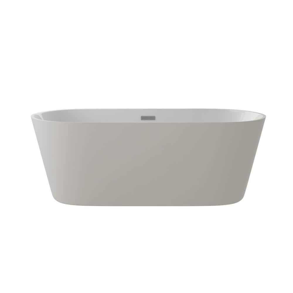 Contemporary-Modern 67'' x 32'' Freestanding Soaking Acrylic Bathtub