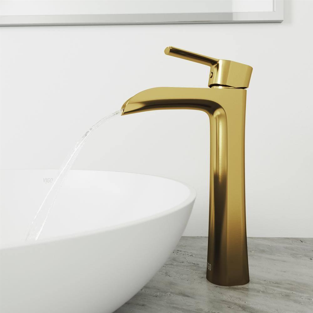 Niko 11" H Single Handle Vessel Sink Bathroom Faucetwith Pop-up Drain