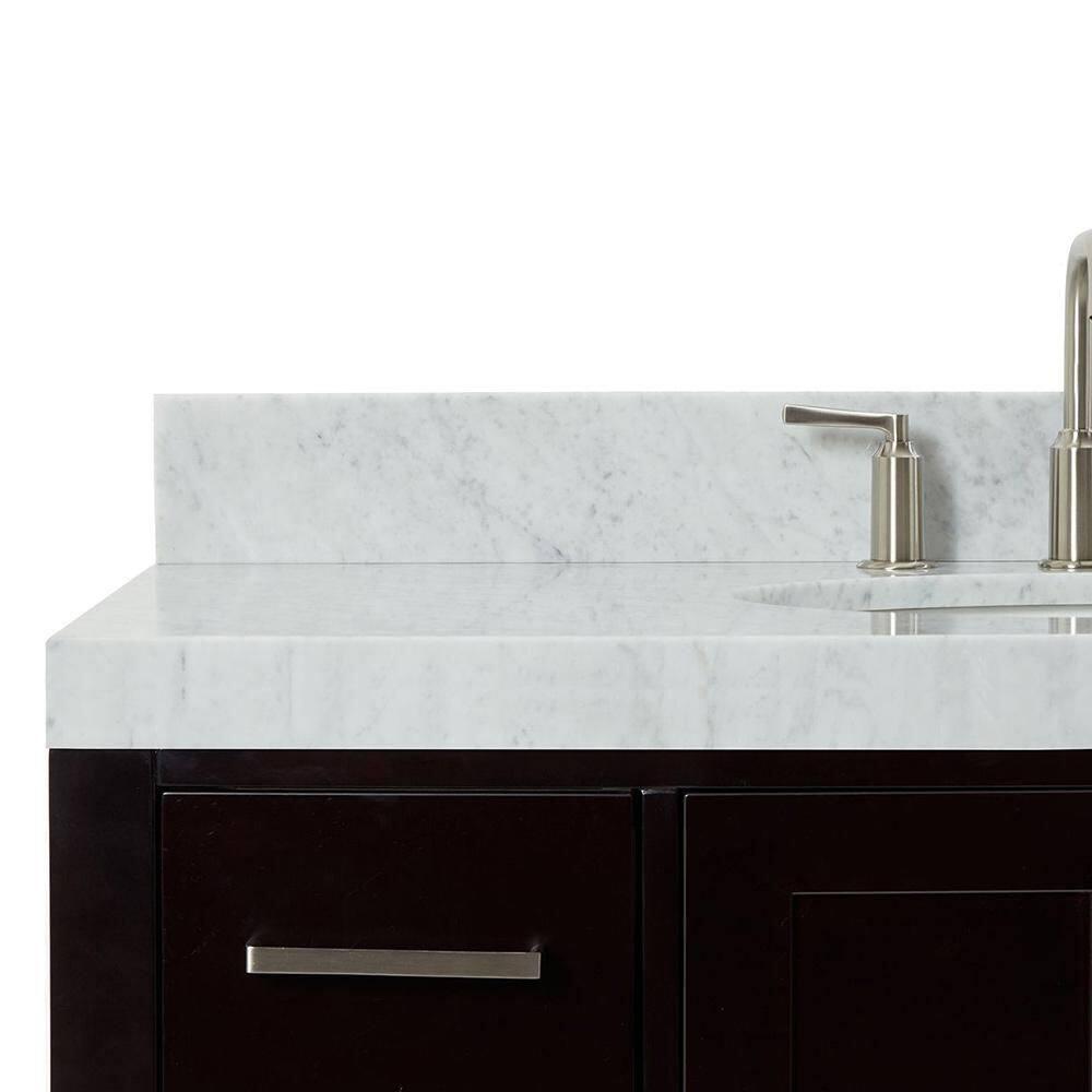 Cambridge 42'' Single Bathroom Vanity with Carrara Marble Top