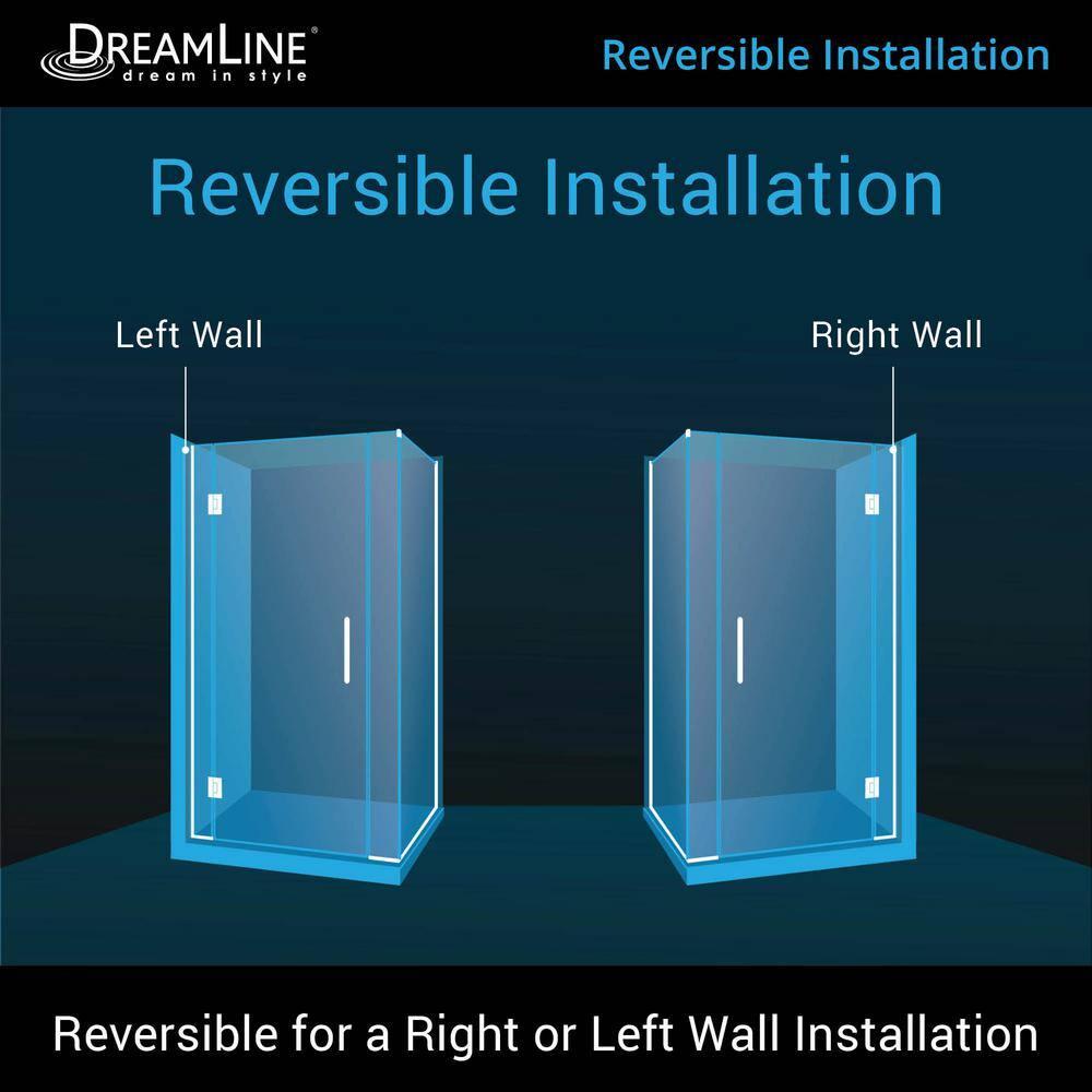 Unidoor-X 40" x 72" Hinged Frameless Shower Door with ClearMax™ Technology