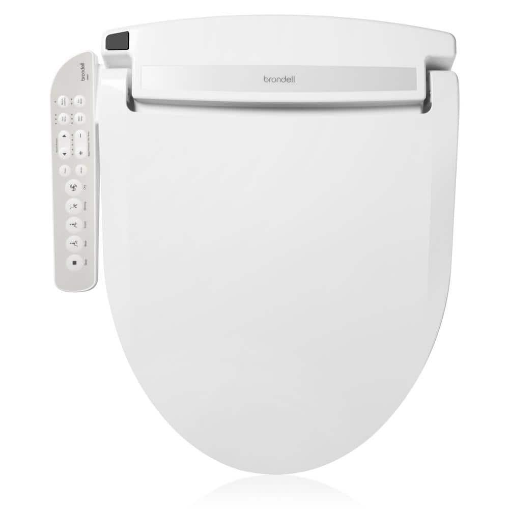 Brondell DR801-RW Swash Select DR801 Sidearm Bidet Seat with Warm Air Dryer and Deodorizer, Round White