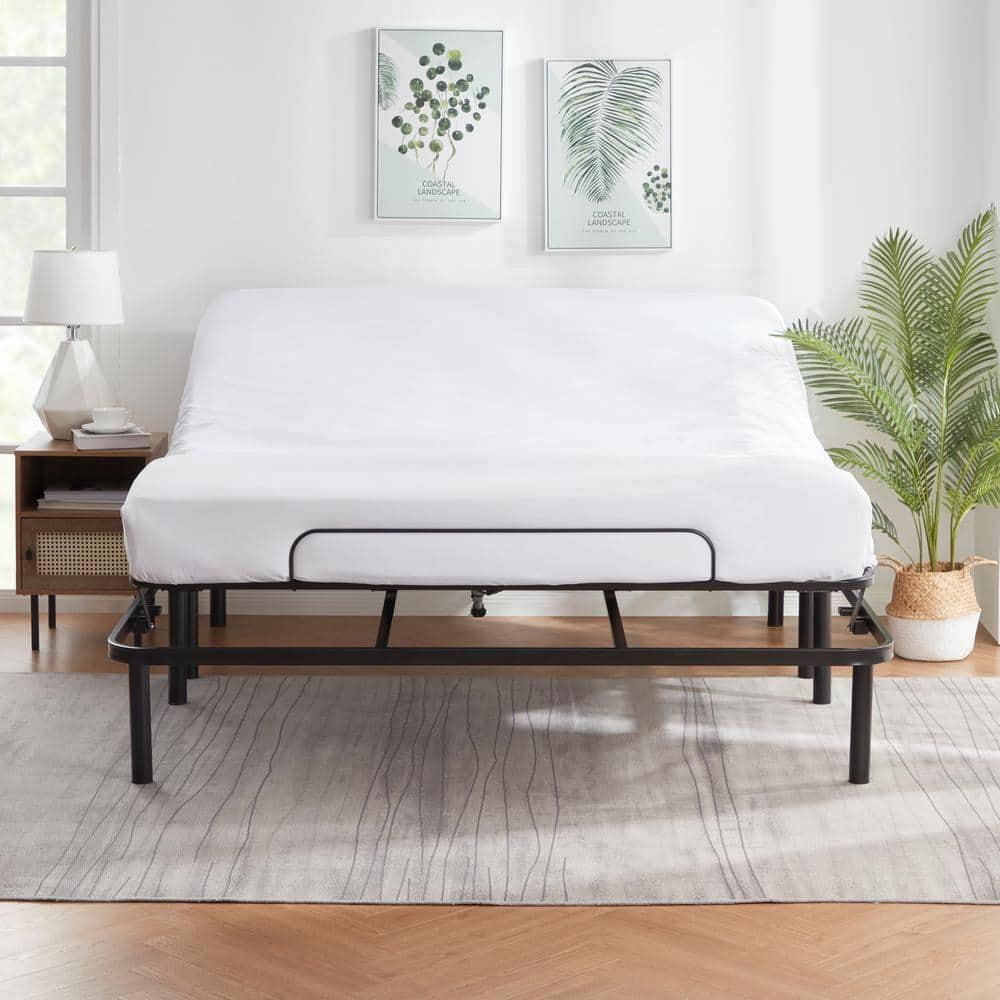 Bryt Basic Adjustable Bed Base, Queen Size Bed Frame with Motorized Head and Foot Incline and Wireless Remote