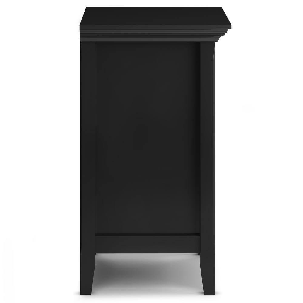 Simpli Home Amherst 24"W 2-Drawer Solid Wood Nightstand with Open Shelf