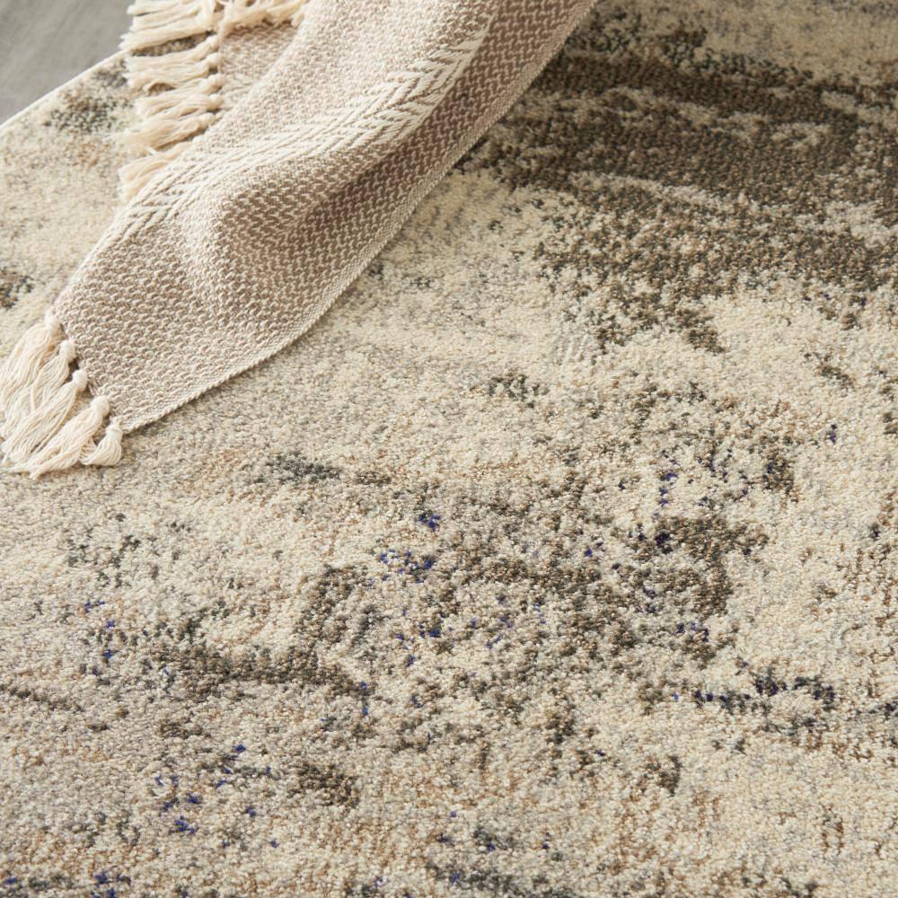 Nourison Celestial CES02 7'10" Round Ivory/Grey Area Rug