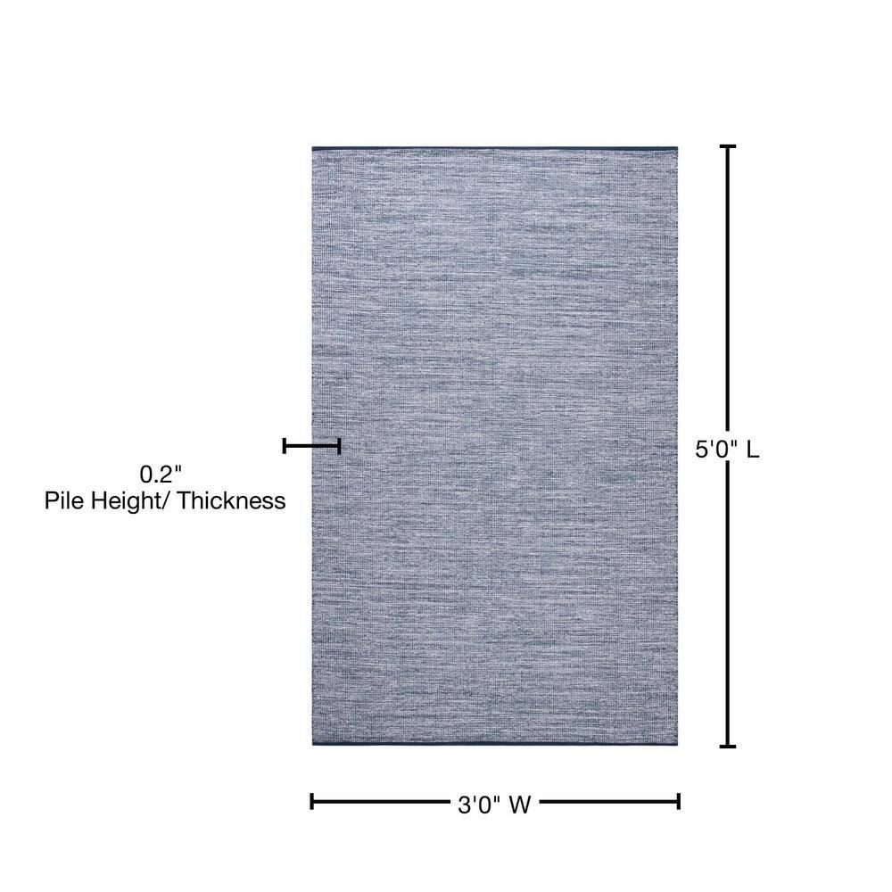 Montauk MTK250 Hand Woven, Flat Weave Indoor Accent Rug - Navy/Blue - 3'x5' - Safavieh