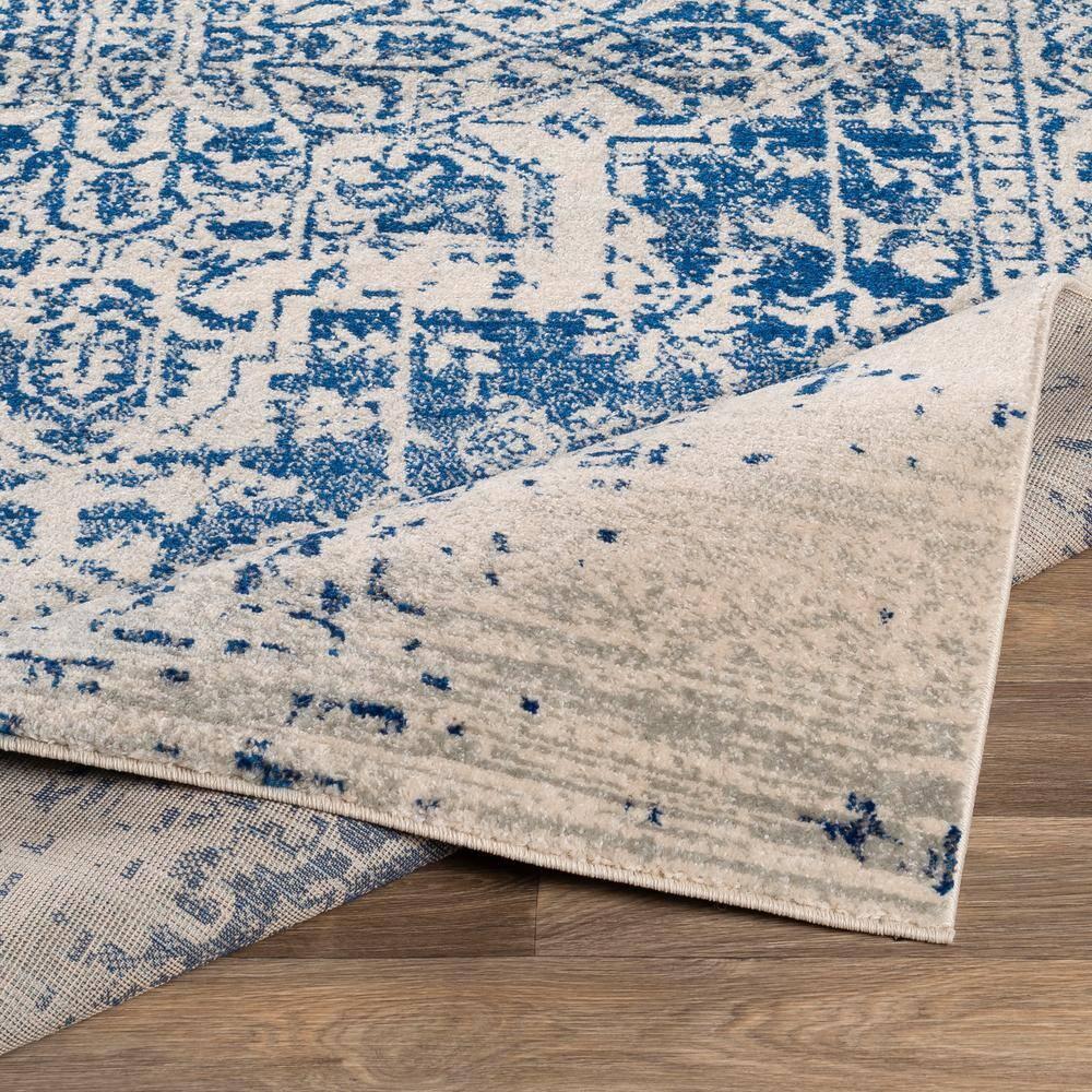 Livabliss 6'7"x9' Oval Worsham Traditional Rug Blue