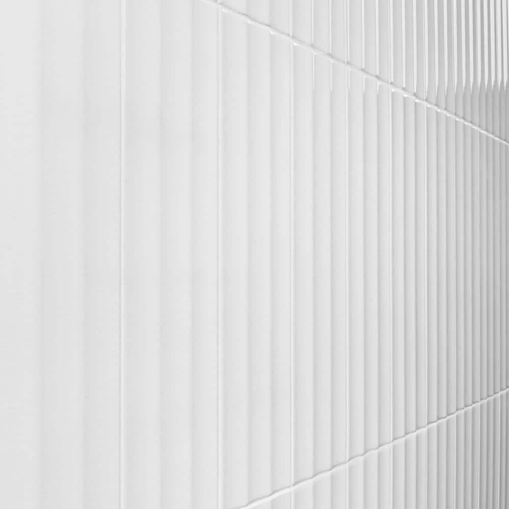 Radiant Fluted 4.43'' W x 17.62'' L Crackled Ceramic Subway Wall Tile (9.26 Sq. Ft. / Case)