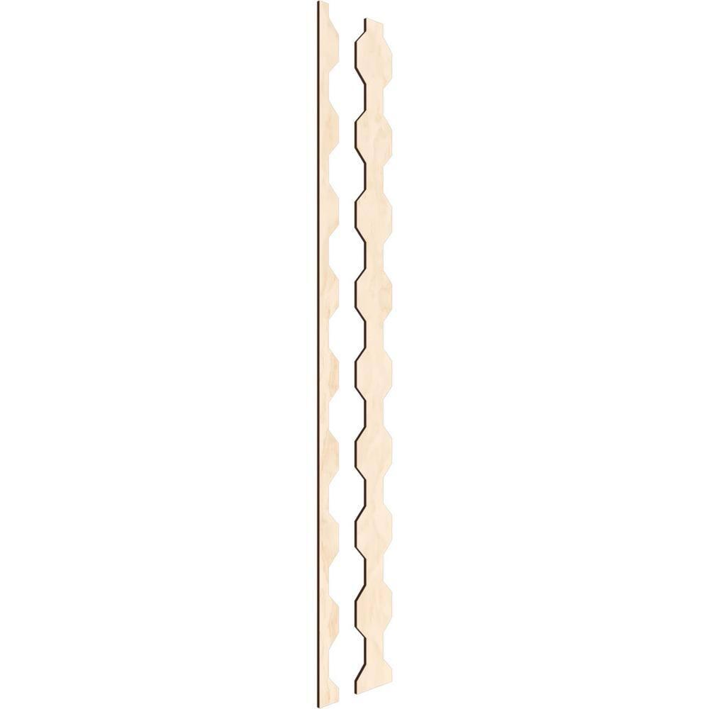 Ekena Millwork Pontiac Adjustable Wood Decorative Slat Wall Panel Kit