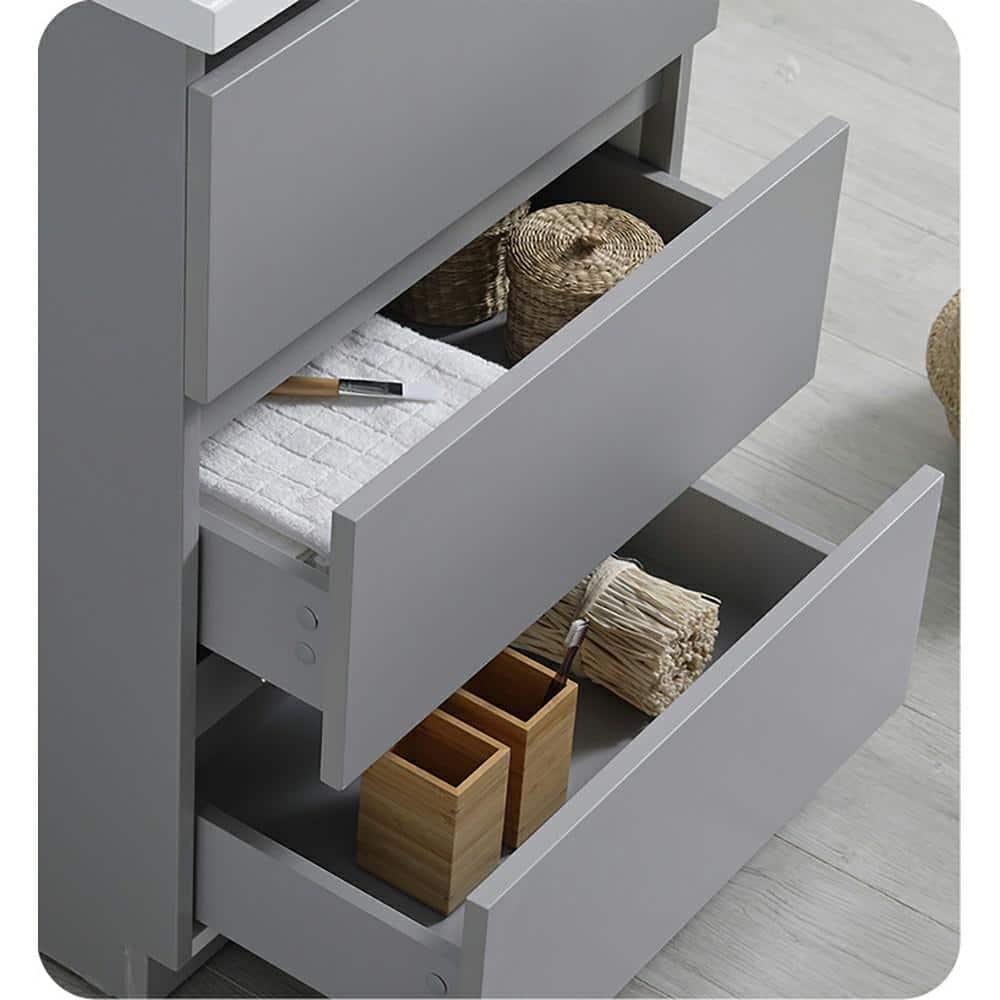 Lazzaro 24" Freestanding Single Modern Bathroom Cabinet - Cabinet Only (Top and Sink Not Included)