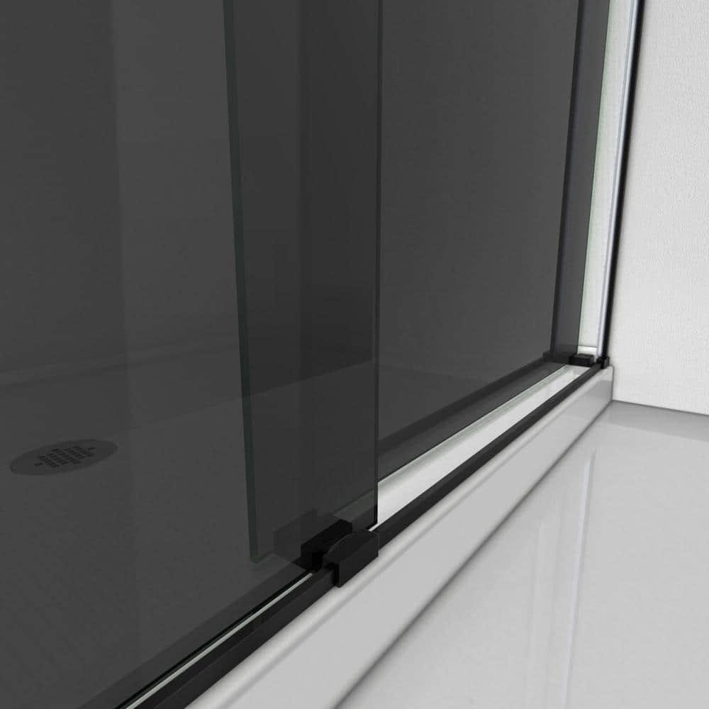 44" - 48" W 76" H Reversible Semi-Frameless Shower Door with ClearMax Technology