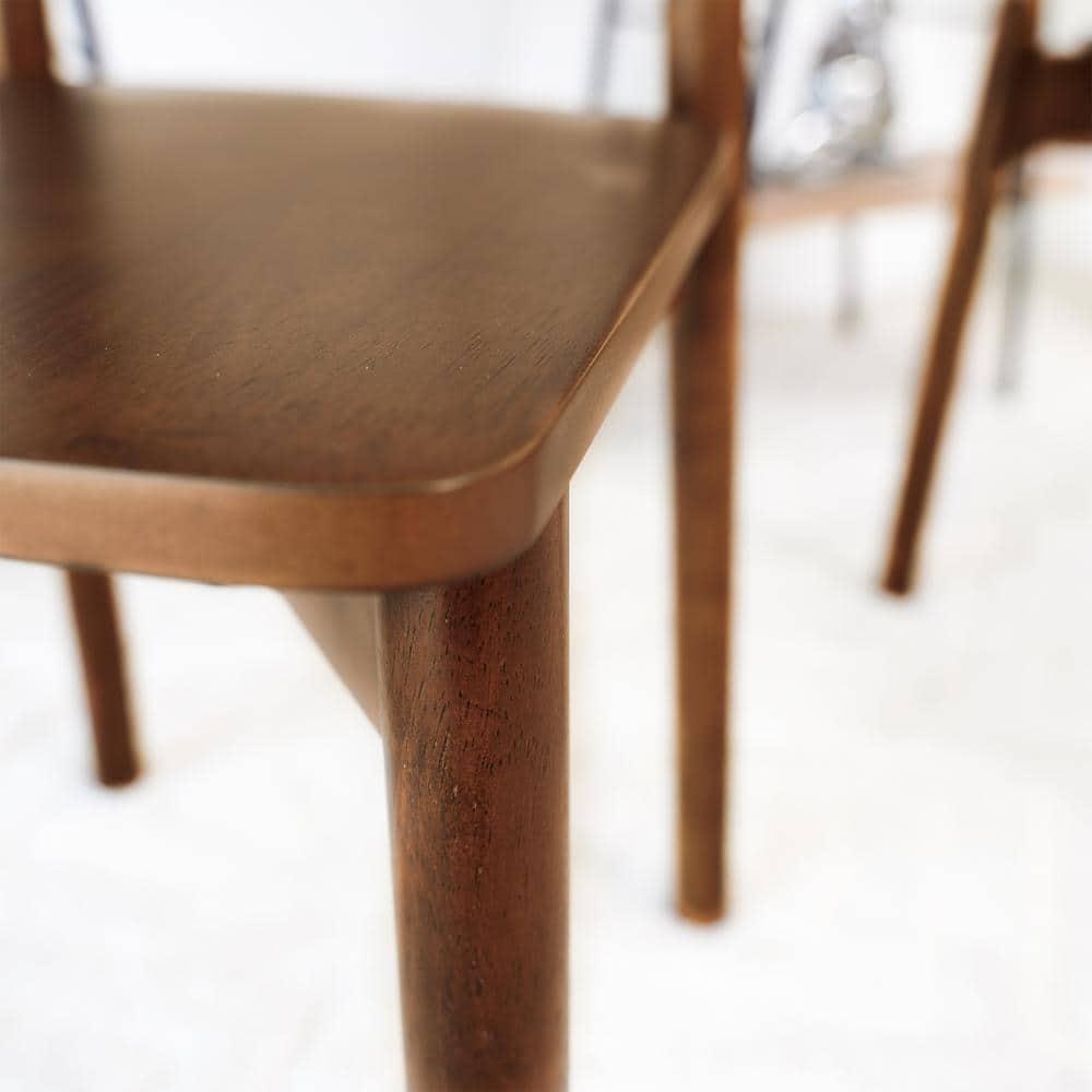 Peterson Mid Century Modern Solid Wood Walnut Dining Chairs (Set of 2)