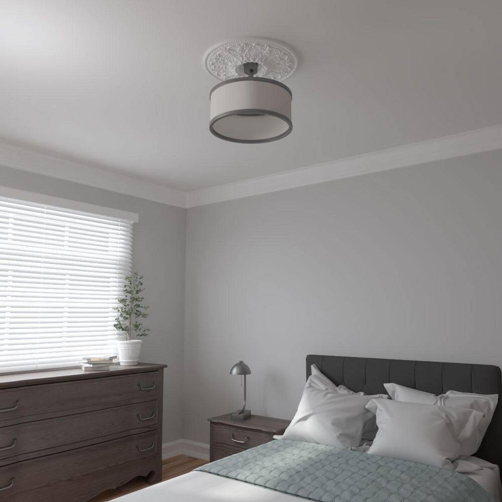 Ekena Millwork 23 7/8"OD x 4"ID x 2 1/8"P Ashley Ceiling Medallion (Fits Canopies up to 4 3/4")