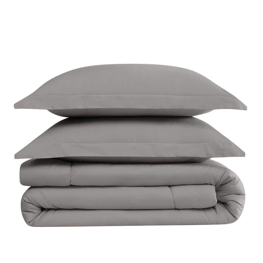 Brooklyn Loom Brooklyn Loom Oversized Cotton Percale King 3 Piece Comforter Set