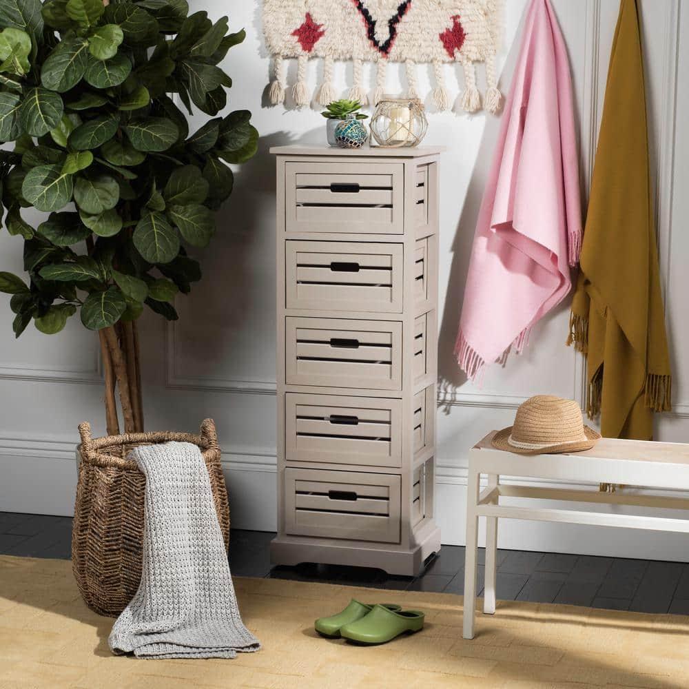 Samara 5 Drawer Cabinet - AMH5714 - Vintage Grey - Safavieh Couture