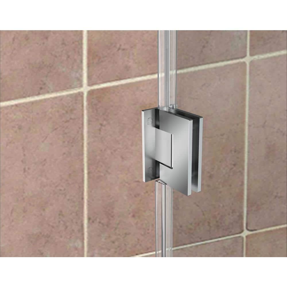 Belmore 53 x 72 Hinged Frameless Shower Door