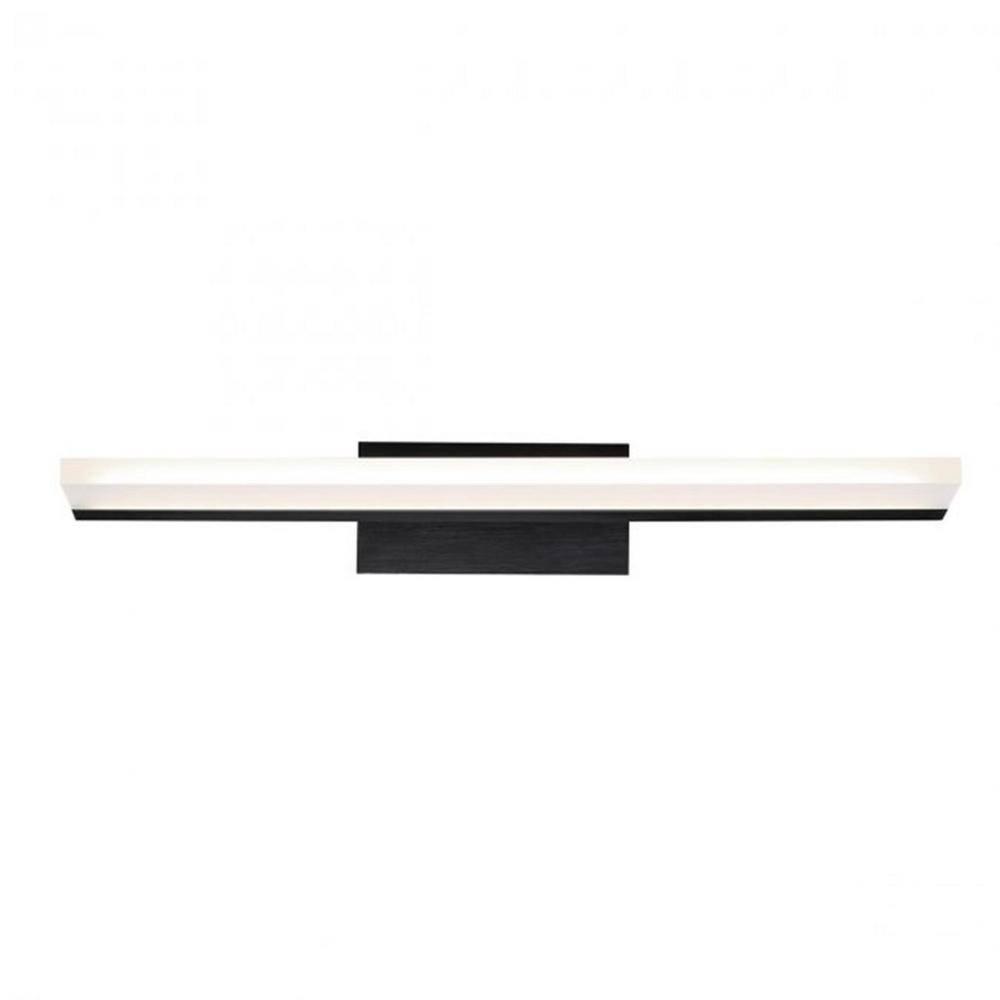 WAC Lighting Level 18" 1-Light LED 3500K Aluminum Bathroom Vanity Light in Black