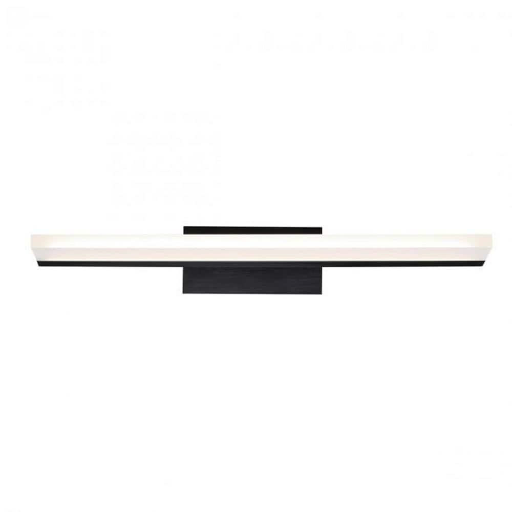 WAC Lighting Level 18" 1-Light LED 3500K Aluminum Bathroom Vanity Light in Black