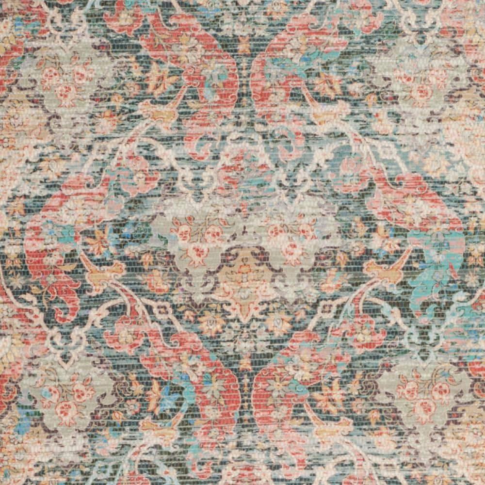 Saffron SFN570 Hand Loomed Area Rug - Coral/Aqua - 5'x8' - Safavieh.