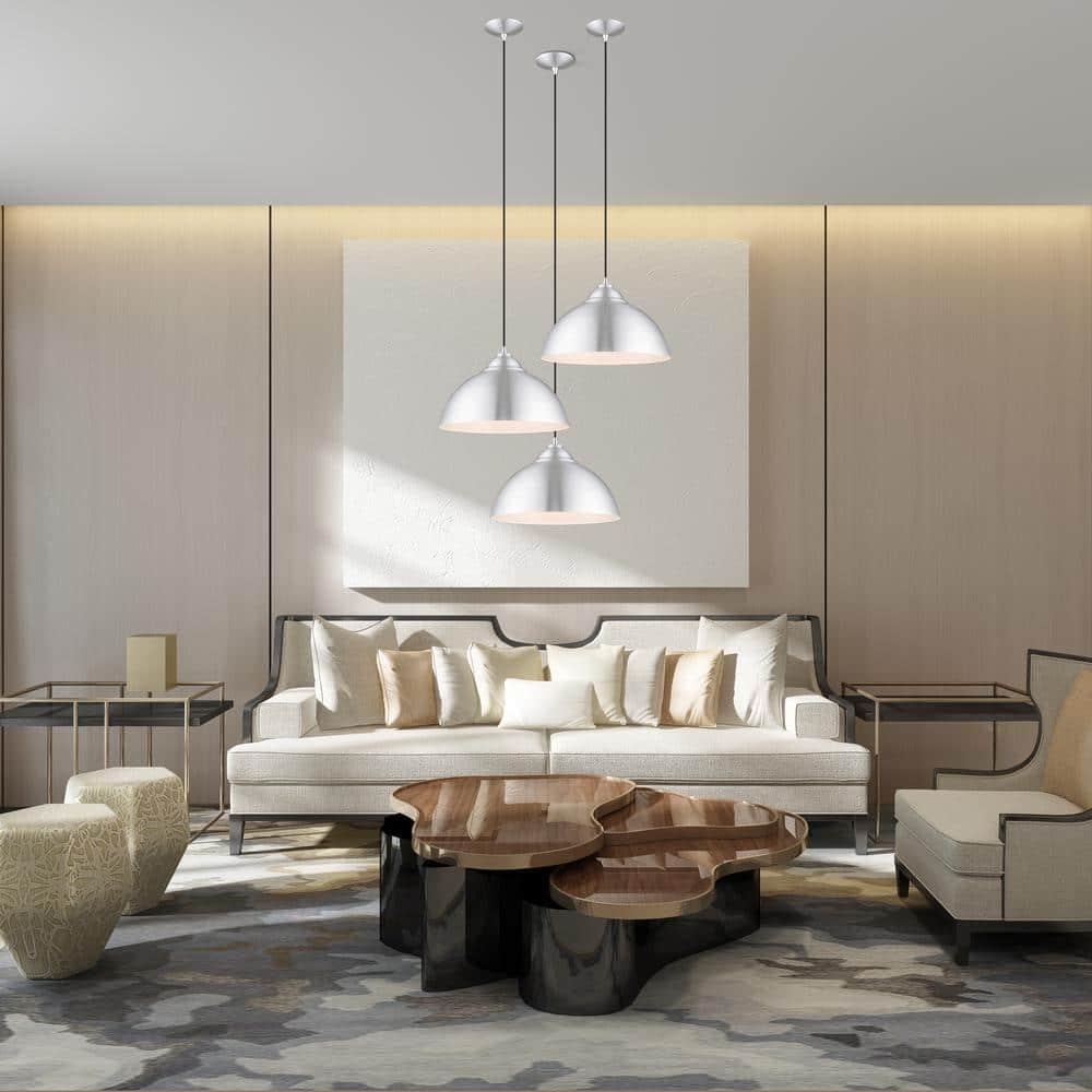 Livex Lighting Metal Shade 1 - Light Chandelier in  Brushed Aluminum