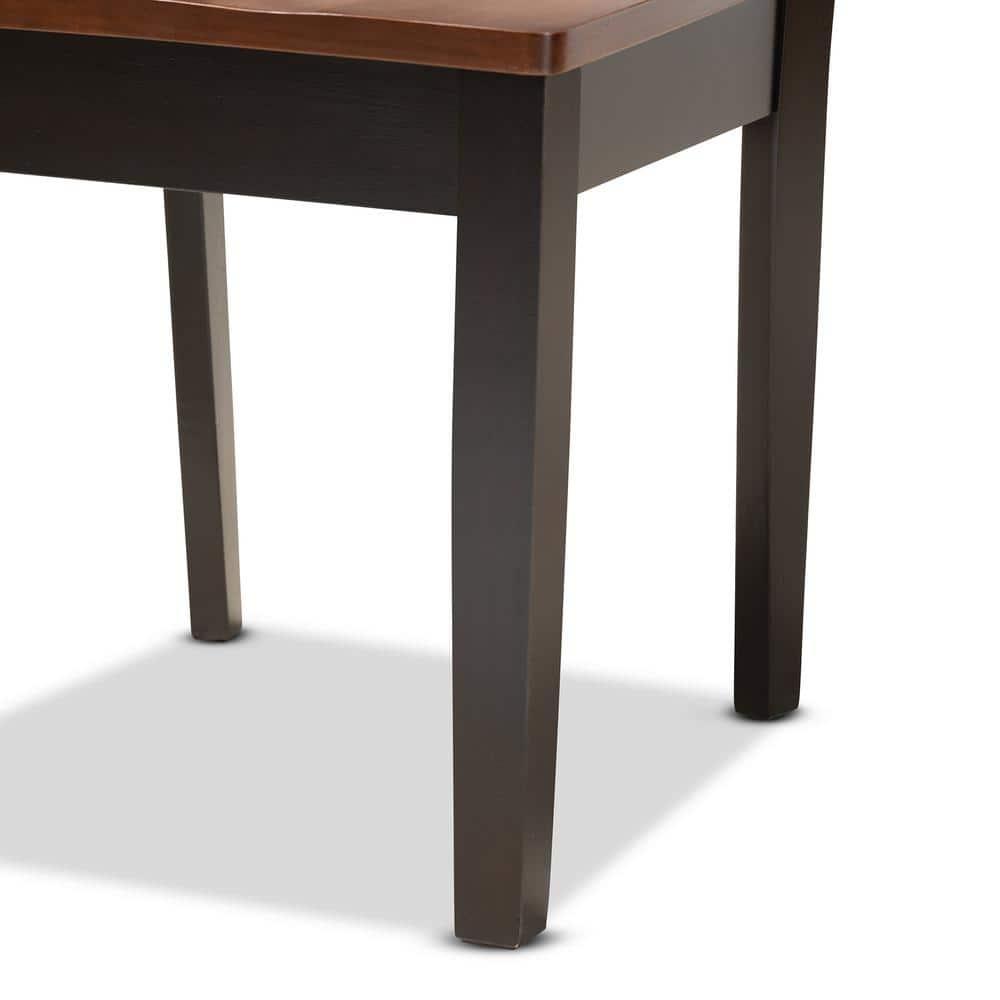 Baxton Studio Mare Modern and Contemporary Transitional Two-Tone Dark Brown and Walnut Brown Finished Wood 5-Piece