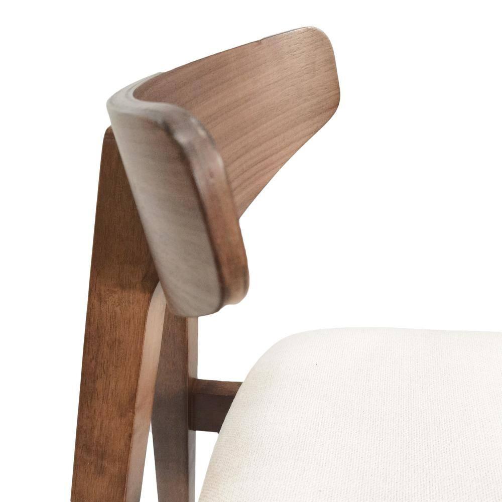 Noble House Marten Indoor Fabric Upholstered Wood Counter Stools, Set of 2, Light Beige