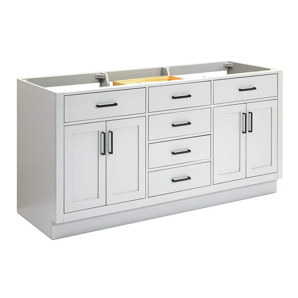 Ariel T072d-Bc Hepburn 72" Double Free Standing Vanity Cabinet Only - Grey