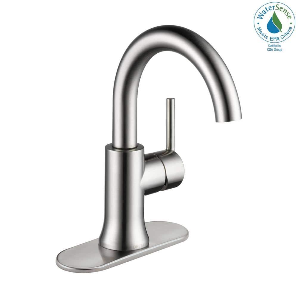 Trinsic Single Hole Bathroom Faucet with Drain Assembly, Single Handle Bathroom Sink Faucet