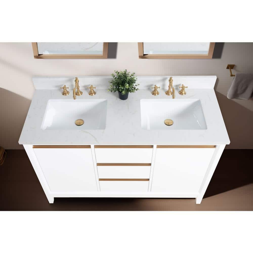 54 Double Bathroom Vanity with Top