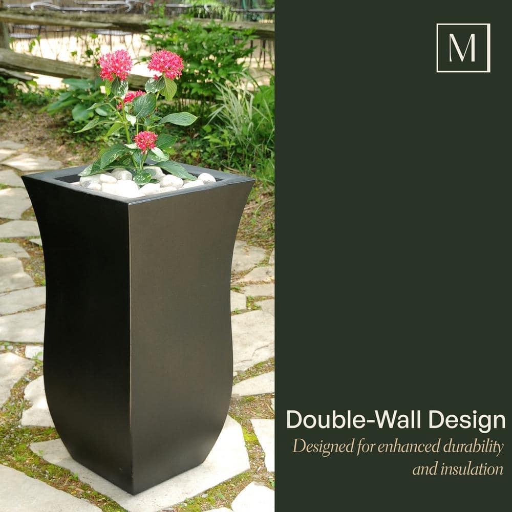 30 in. Valencia Tall Planter, Black