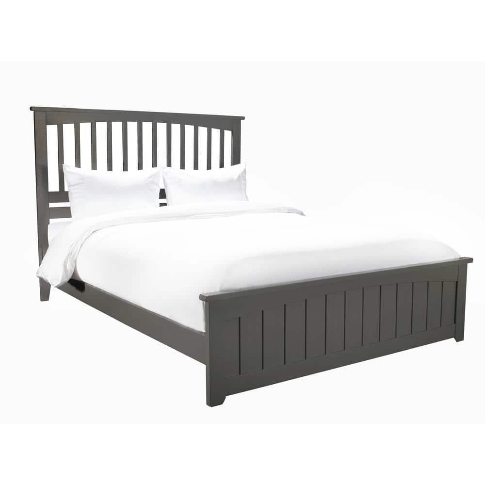 Mission Low Profile Solid Wood Platform Bed with Matching Footboard