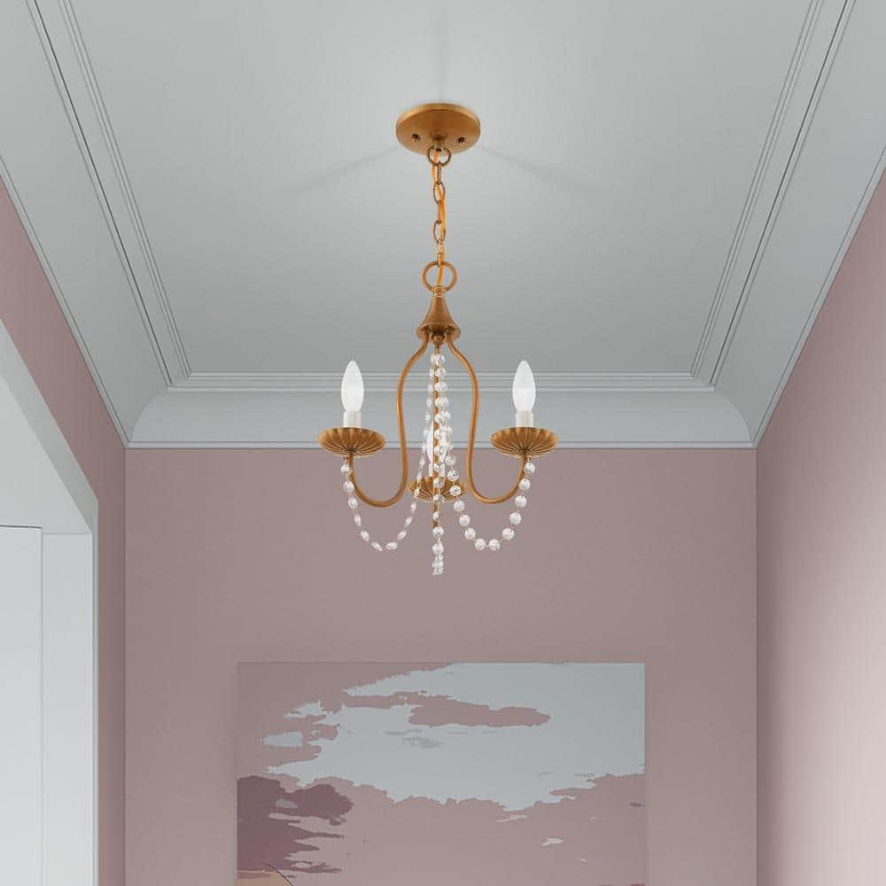 Livex Lighting Alessia 3 - Light Chandelier in  Antique Gold Leaf