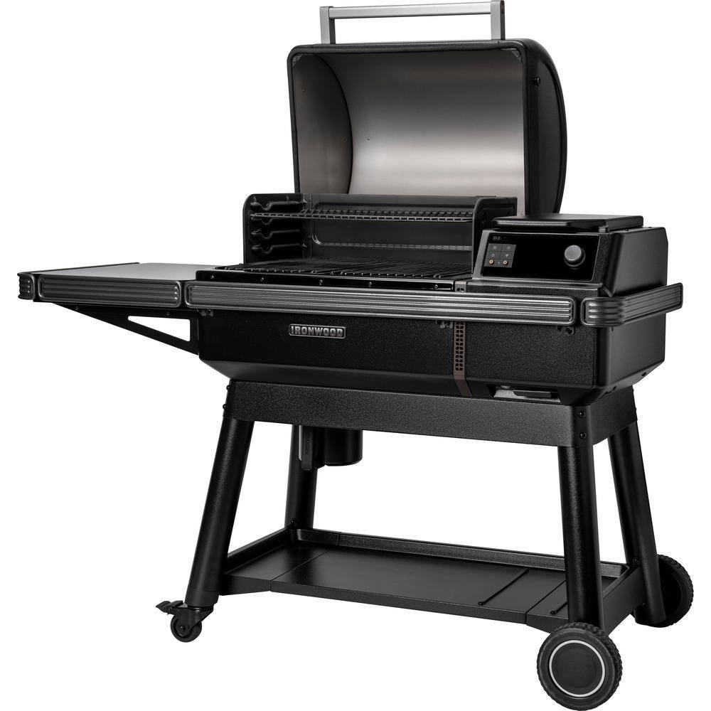 Traeger Ironwood Pellet Smoker Grill, Electric Wood Pellet Grill with WiFIRE App Control, 165F - 500F Degree Temperature Control Super Smoke Mode, 6-in-1 BBQ Smoker Grilling Combo, TFB61RLG