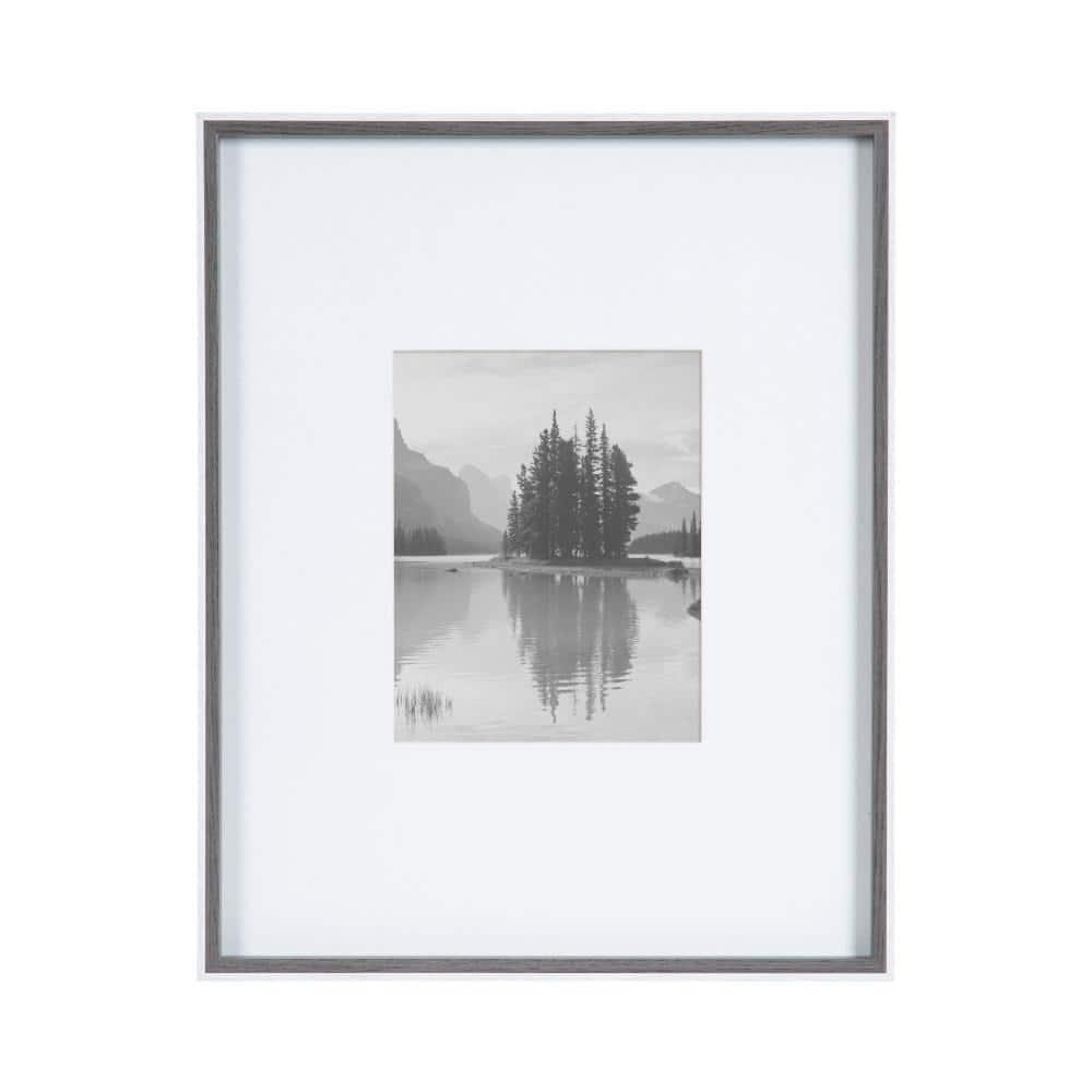 Kate & Laurel All Things Decor (Set of 3) 16"x20" Matted to 8"x10" Gibson Photo Frames Gray/White