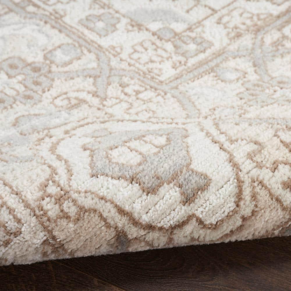 Nourison Concerto Center Medallion Indoor Rug Beige 7'10"x9'10"